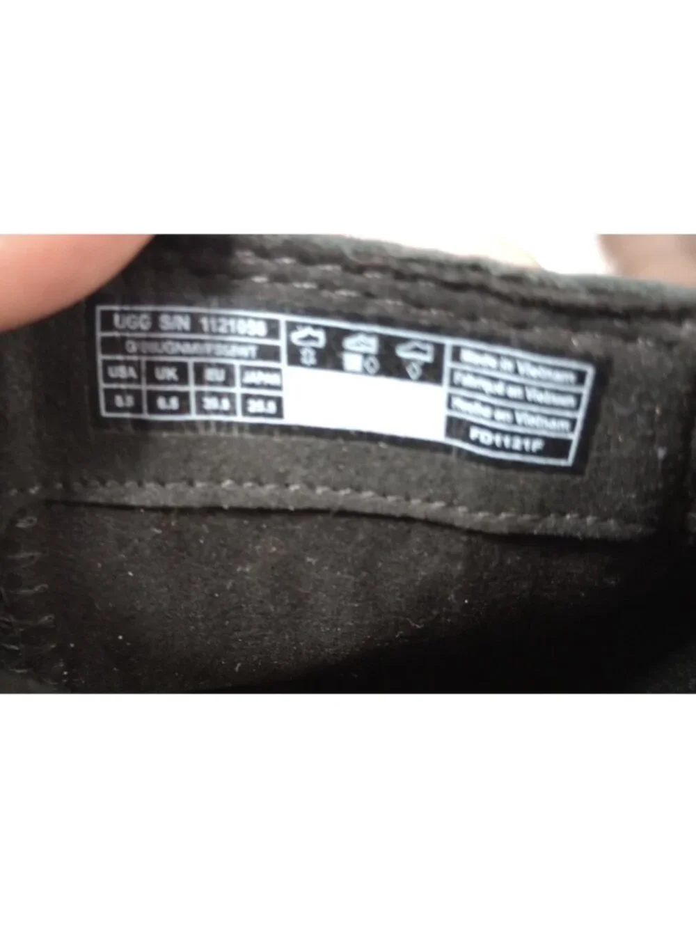 New Women's Black Ugg Boots Leather Biker Moto Waterproof Size 8.5